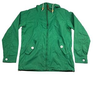 Penfield Hudson Wax Cloth Rain Jacket Womens Medium Green *Read